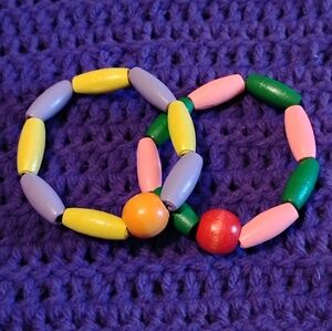 Colorful Beaded Kids Bracelet Set